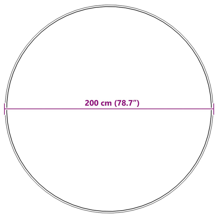 Covor din Blană Faux de Iepure Olite Roz Ø 200 cm Poliester - WALTI WALTI