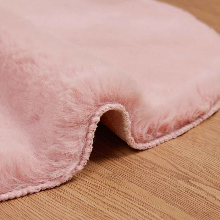 Covor din Blană Faux de Iepure Olite Roz 60 x 90 cm Poliester - WALTI WALTI