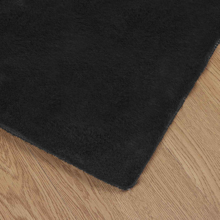 Covor din Blană Faux de Iepure Olite Negru 80 x 200 cm - WALTI WALTI