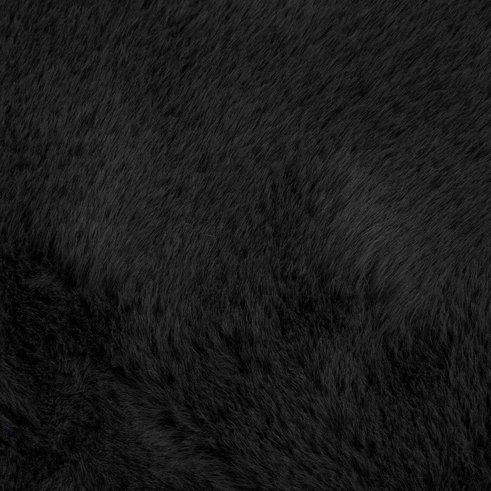 Covor din Blană Faux de Iepure Olite Negru 140 x 200 cm - WALTI WALTI