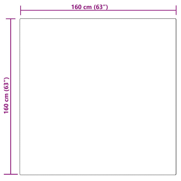 Covor din Blană Faux de Iepure Olite Negru 160 x 160 cm - WALTI WALTI