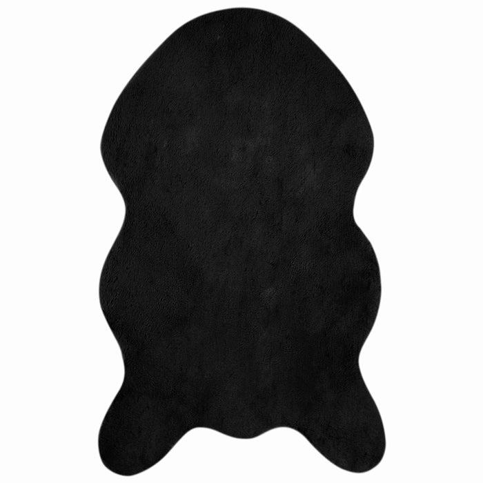 Covor din Blană Faux de Iepure Olite Negru 50 x 80 cm Poliester - WALTI WALTI