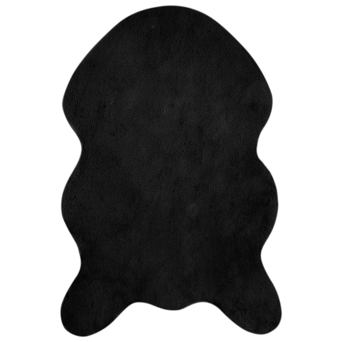 Covor din Blană Faux de Iepure Olite Negru 60 x 90 cm Poliester - WALTI WALTI