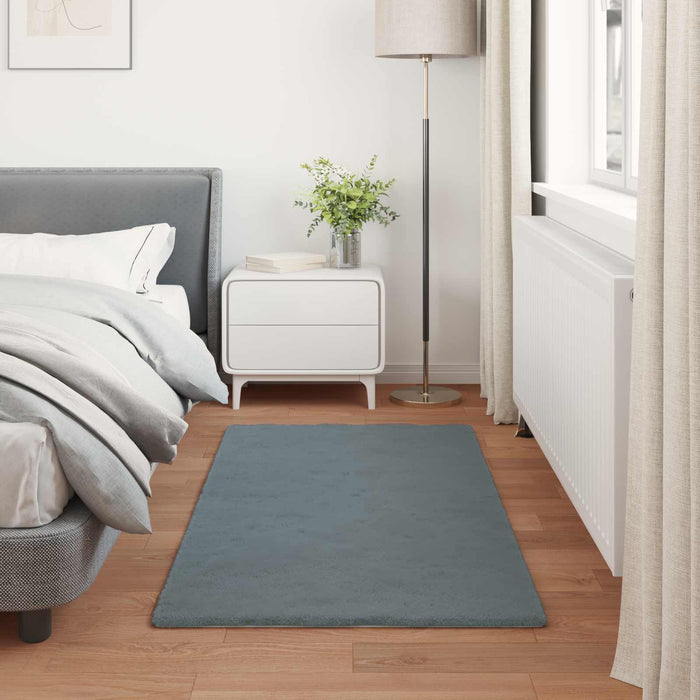 Covor din Blană Faux de Iepure Olite Antracit 80 x 150 cm - WALTI WALTI