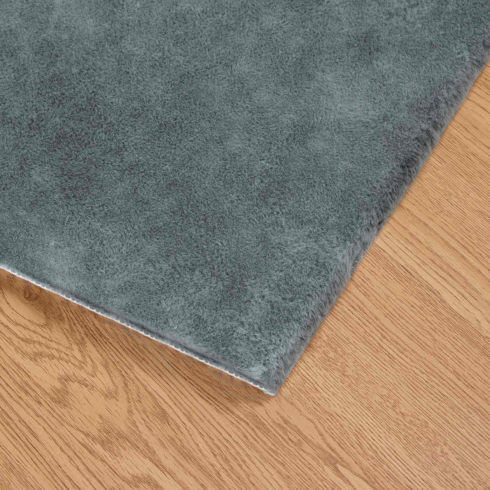 Covor din Blană Faux de Iepure Olite Antracit 160 x 160 cm - WALTI WALTI
