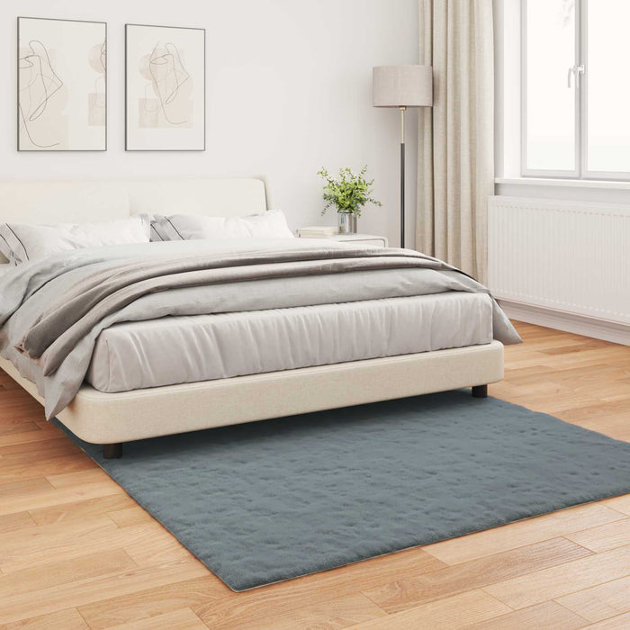 Covor din Blană Faux de Iepure Olite Antracit 160 x 160 cm - WALTI WALTI