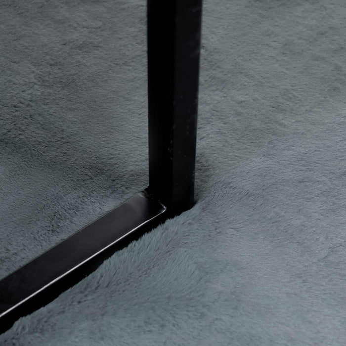 Covor din Blană Faux de Iepure Olite Antracit Ø 120 cm - WALTI WALTI