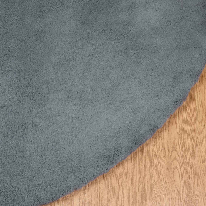 Covor din Blană Faux de Iepure Olite Antracit Ø 200 cm - WALTI WALTI