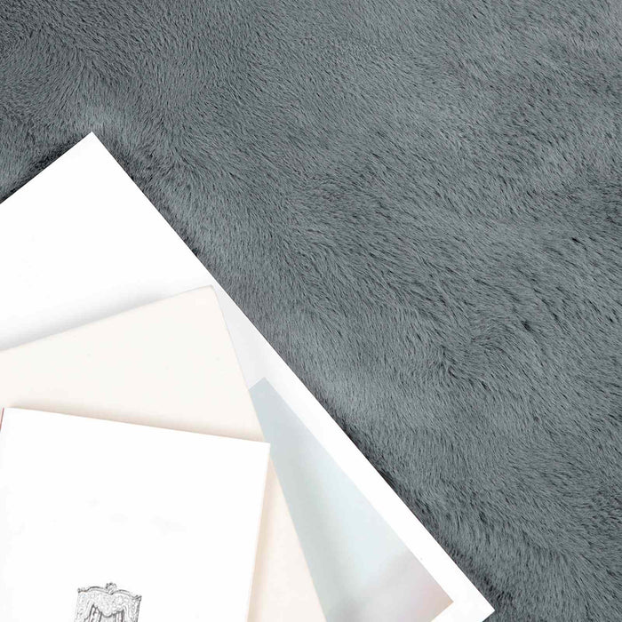 Covor din Blană Faux de Iepure Olite Antracit 50 x 80 cm - WALTI WALTI