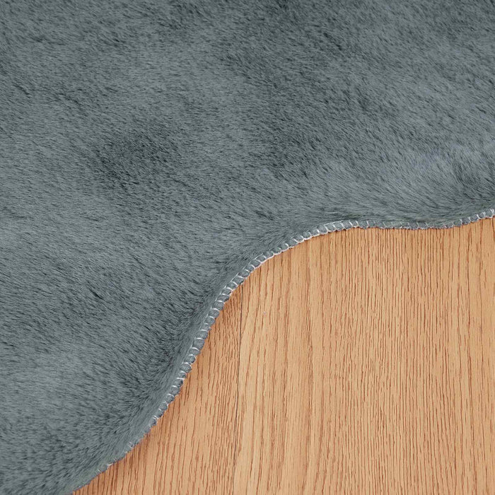 Covor din Blană Faux de Iepure Olite Antracit 60 x 90 cm - WALTI WALTI
