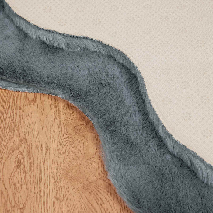 Covor din Blană Faux de Iepure Olite Antracit 80 x 120 cm - WALTI WALTI