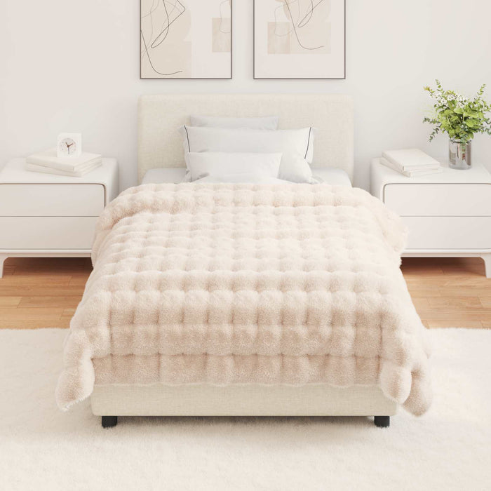 Pătură antiderapantă din sintetică de iepure Olite 4 pcs Bej - WALTI WALTI