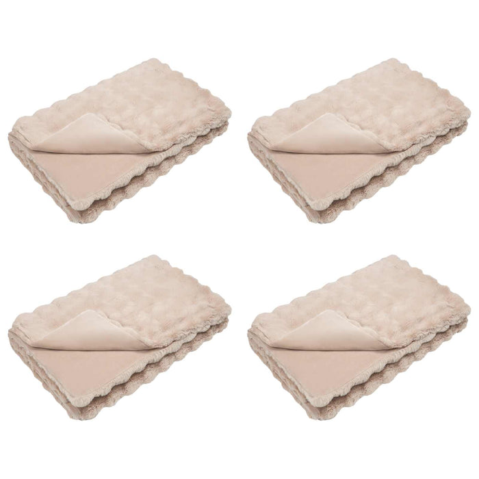 Pătură antiderapantă din sintetică de iepure Olite 4 pcs Bej - WALTI WALTI