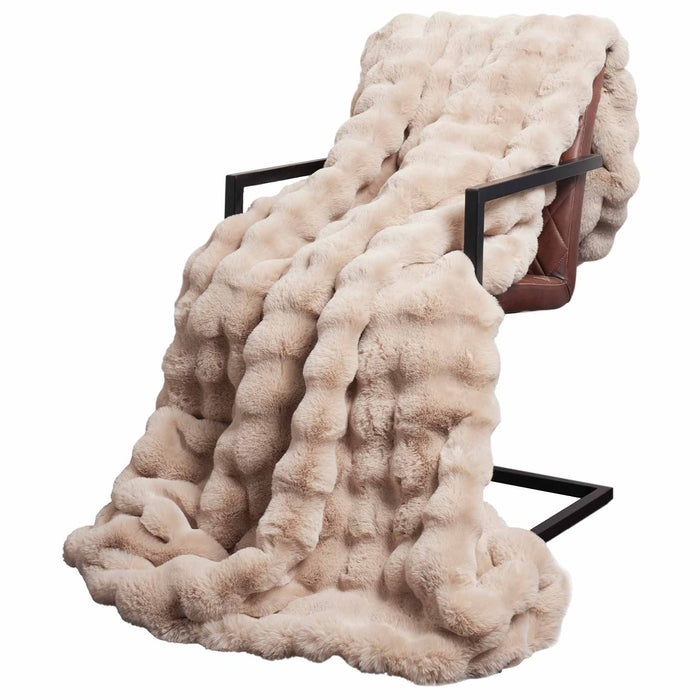 Pătură antiderapantă din sintetică de iepure Olite 4 pcs Bej - WALTI WALTI