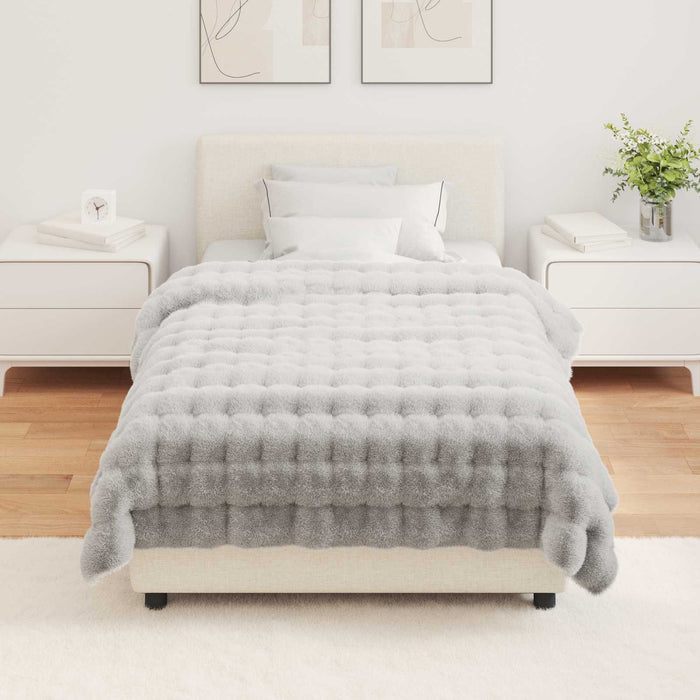 Pătură antiderapantă din sintetică de iepure Olite 4 pcs Gri - WALTI WALTI