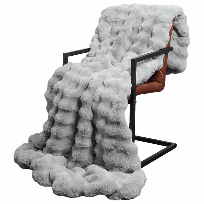 Pătură antiderapantă din sintetică de iepure Olite 4 pcs Gri - WALTI WALTI