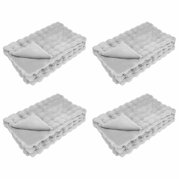 Pătură antiderapantă din sintetică de iepure Olite 4 pcs Gri - WALTI WALTI