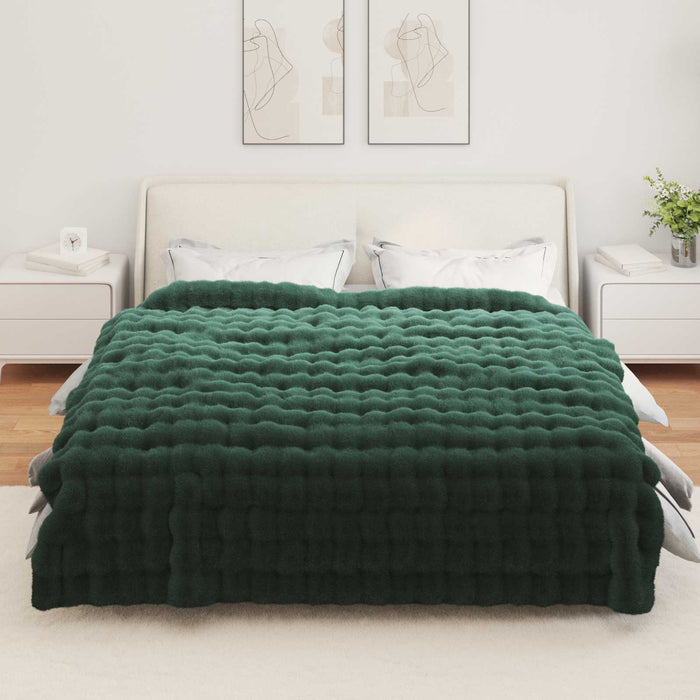 Pătură antiderapantă din sintetică de iepure Olite Verde închis - WALTI WALTI