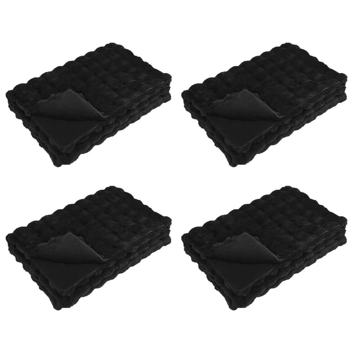Pătură antiderapantă din sintetică de iepure Olite 4 pcs Negru - WALTI WALTI