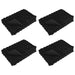 Pătură antiderapantă din sintetică de iepure Olite 4 pcs Negru - WALTI WALTI