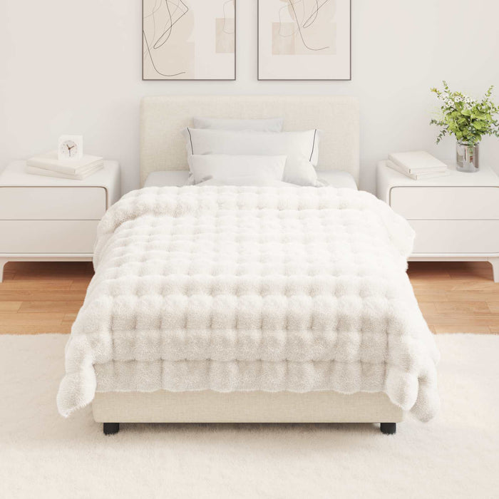 Pătură antiderapantă din sintetică de iepure Olite 4 pcs Alb - WALTI WALTI