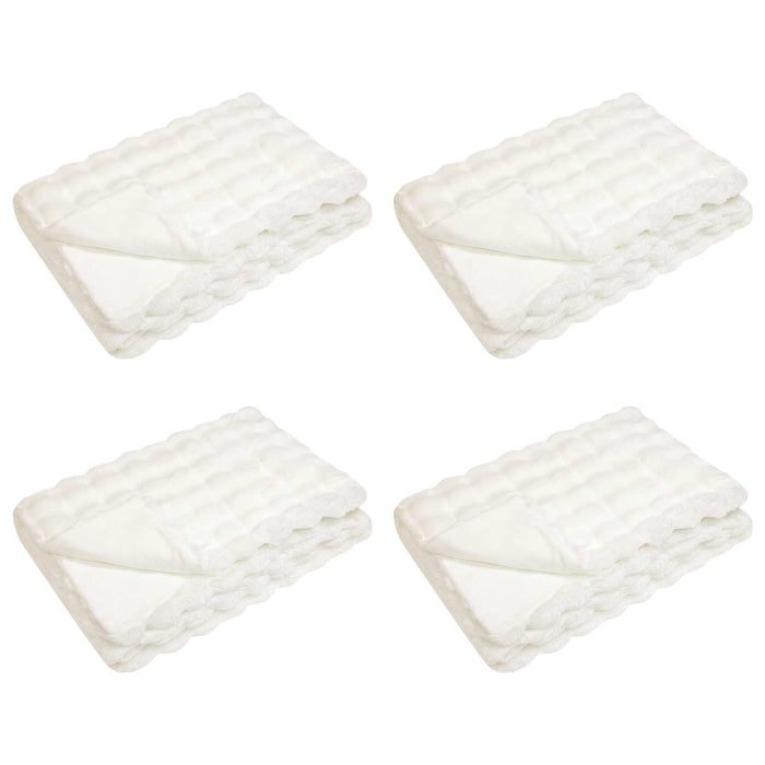 Pătură antiderapantă din sintetică de iepure Olite 4 pcs Alb - WALTI WALTI