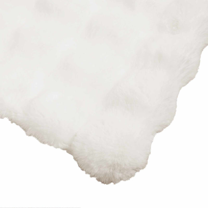 Pătură antiderapantă din sintetică de iepure Olite 4 pcs Alb - WALTI WALTI