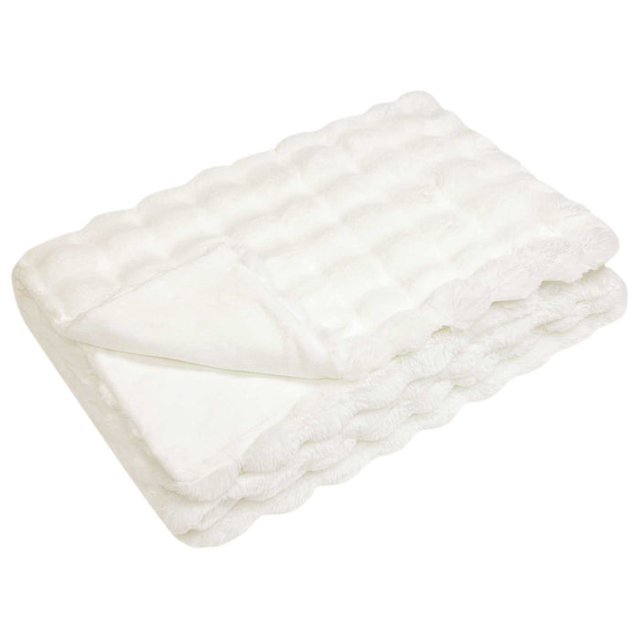 Pătură antiderapantă din sintetică de iepure Olite 4 pcs Alb - WALTI WALTI