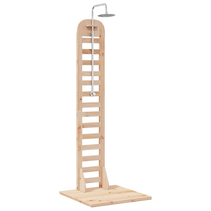 Duș exterior 223 cm Lemn masiv de pin și oțel inoxidabil WALTI