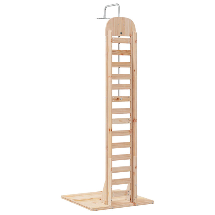 Duș exterior 223 cm Lemn masiv de pin și oțel inoxidabil WALTI