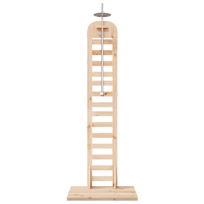Duș exterior 223 cm Lemn masiv de pin și oțel inoxidabil WALTI