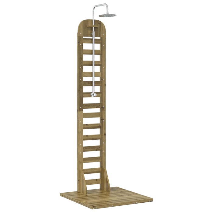 Duș exterior 223 cm Lemn de pin impregnat și oțel inoxidabil WALTI