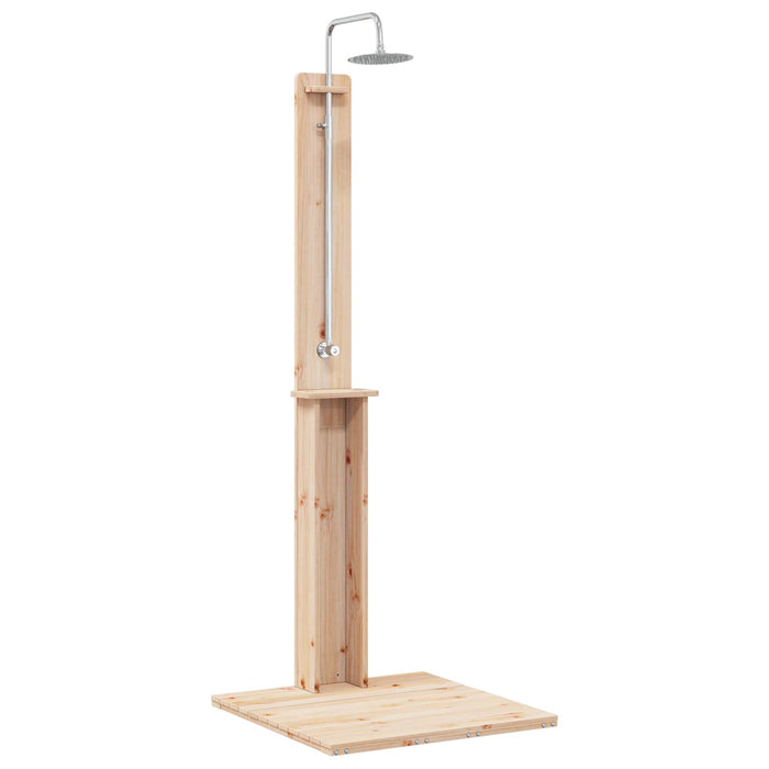 Duș exterior natural 75 x 76 x 217 cm Lemn masiv de pin - WALTI WALTI