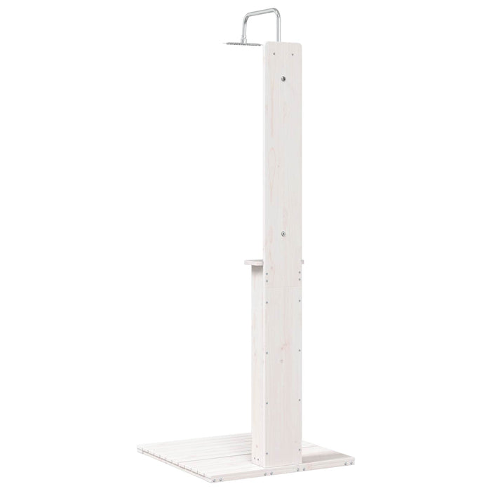 Duș exterior Alb 75 x 76 x 217 cm Lemn masiv de pin - WALTI WALTI