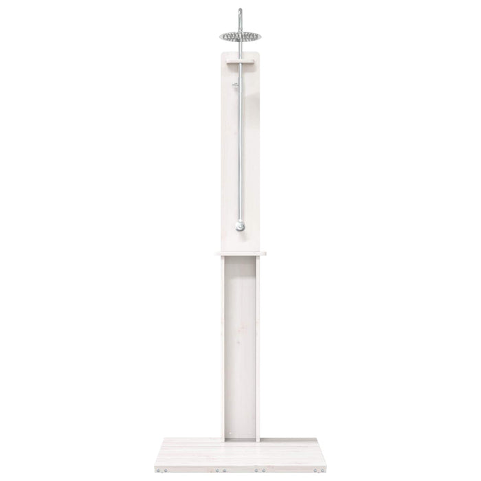 Duș exterior Alb 75 x 76 x 217 cm Lemn masiv de pin - WALTI WALTI