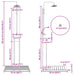 Duș exterior Alb 75 x 76 x 217 cm Lemn masiv de pin - WALTI WALTI