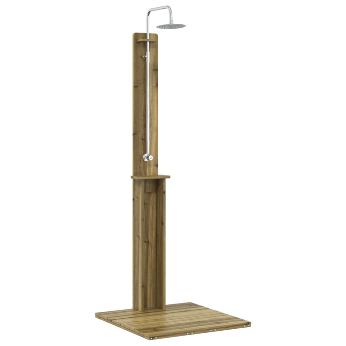 Duș exterior natural 75 x 76 x 217 cm Lemn de pin tratat - WALTI WALTI
