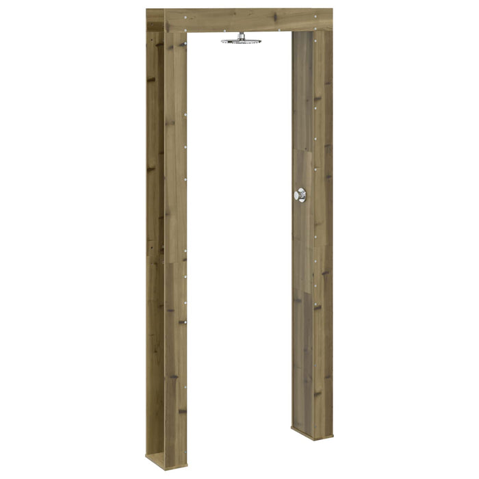 Duș exterior 226 cm Lemn de pin impregnat și oțel inoxidabil WALTI