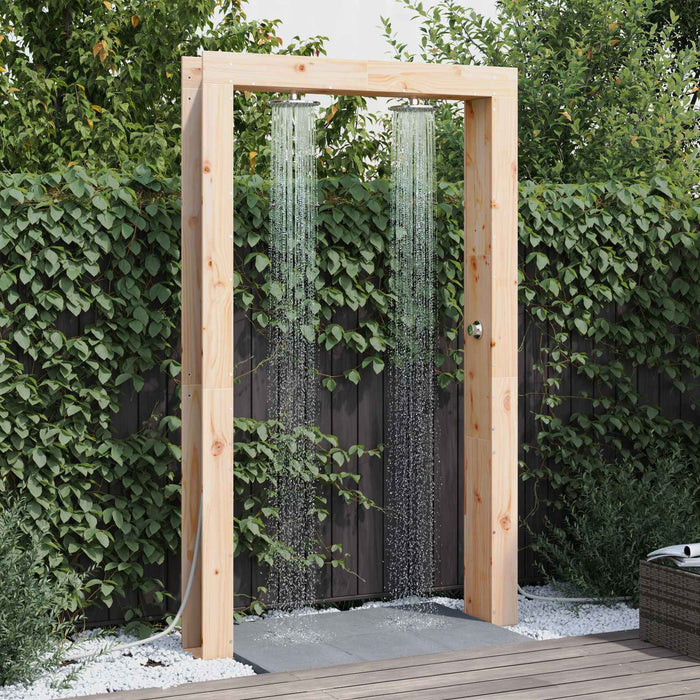 Duș exterior natural 137 x 23 x 226 cm Lemn masiv de pin - WALTI WALTI