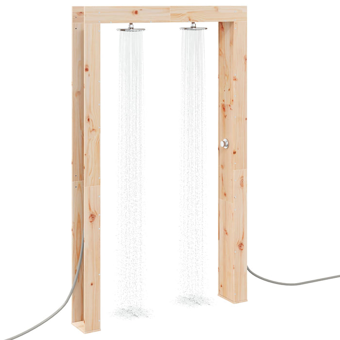 Duș exterior natural 137 x 23 x 226 cm Lemn masiv de pin - WALTI WALTI