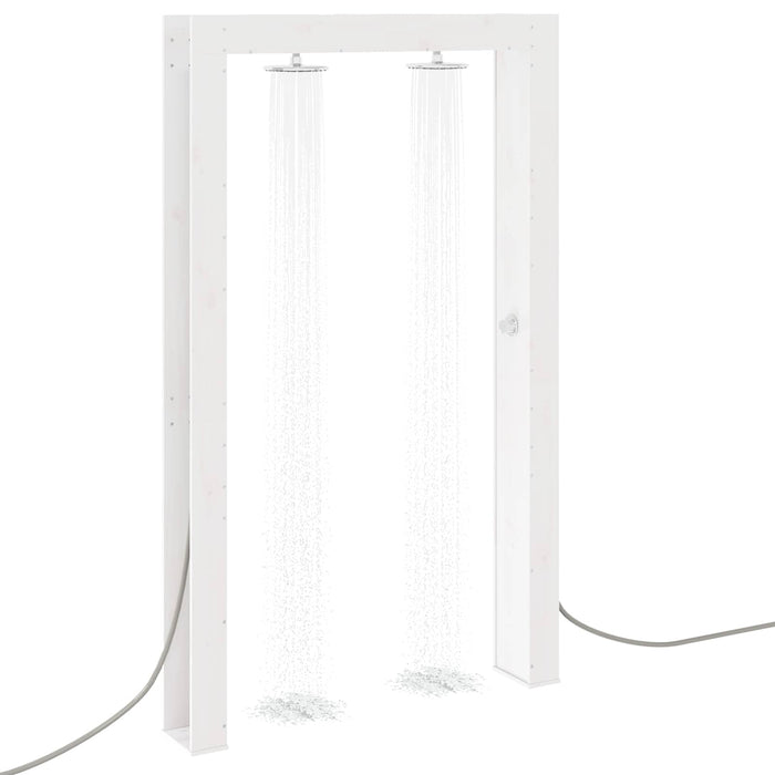 Duș exterior Alb 137 x 23 x 226 cm Lemn masiv de pin - WALTI WALTI