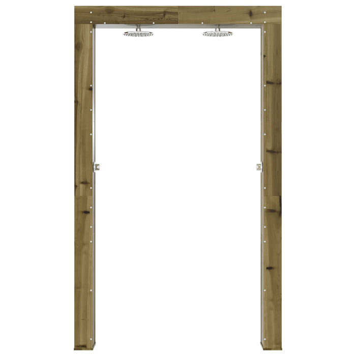 Duș exterior natural 137 x 23 x 226 cm Lemn de pin tratat - WALTI WALTI