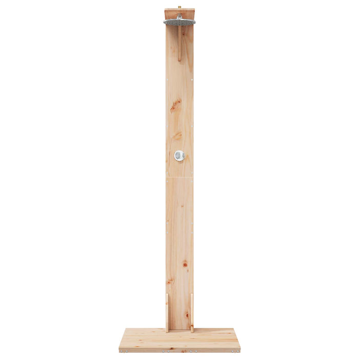 Duș exterior 214,5 cm Lemn masiv de pin și oțel inoxidabil WALTI