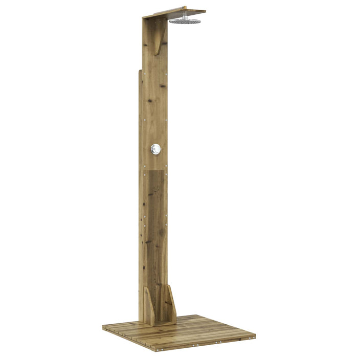 Duș exterior 214,5 cm Lemn de pin impregnat și oțel inoxidabil WALTI