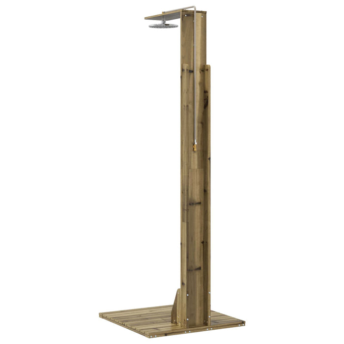 Duș exterior 214,5 cm Lemn de pin impregnat și oțel inoxidabil WALTI