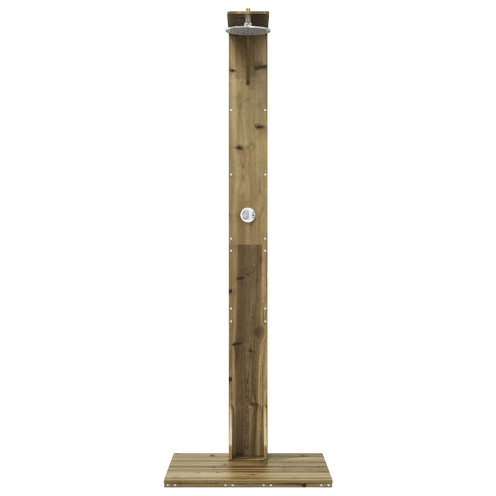 Duș exterior 214,5 cm Lemn de pin impregnat și oțel inoxidabil WALTI
