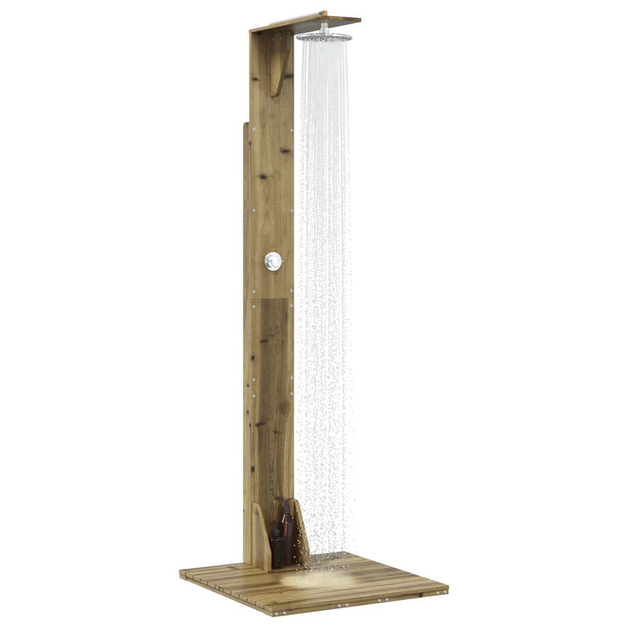 Duș exterior 214,5 cm Lemn de pin impregnat și oțel inoxidabil WALTI