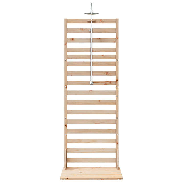 Duș exterior 225 cm Lemn masiv de pin și oțel inoxidabil WALTI
