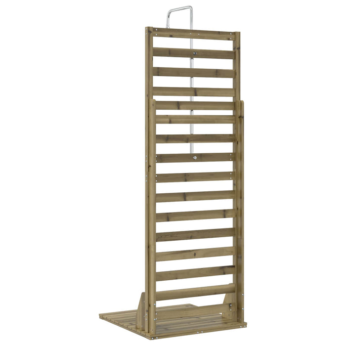Duș exterior 225 cm Lemn de pin impregnat și oțel inoxidabil WALTI