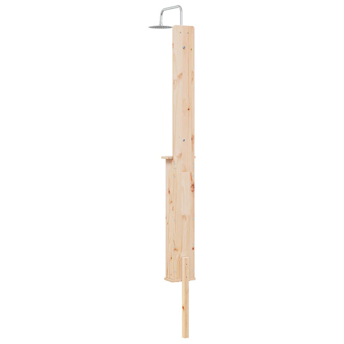 Duș exterior natural 24 x 19 x 246 cm Lemn masiv de pin - WALTI WALTI